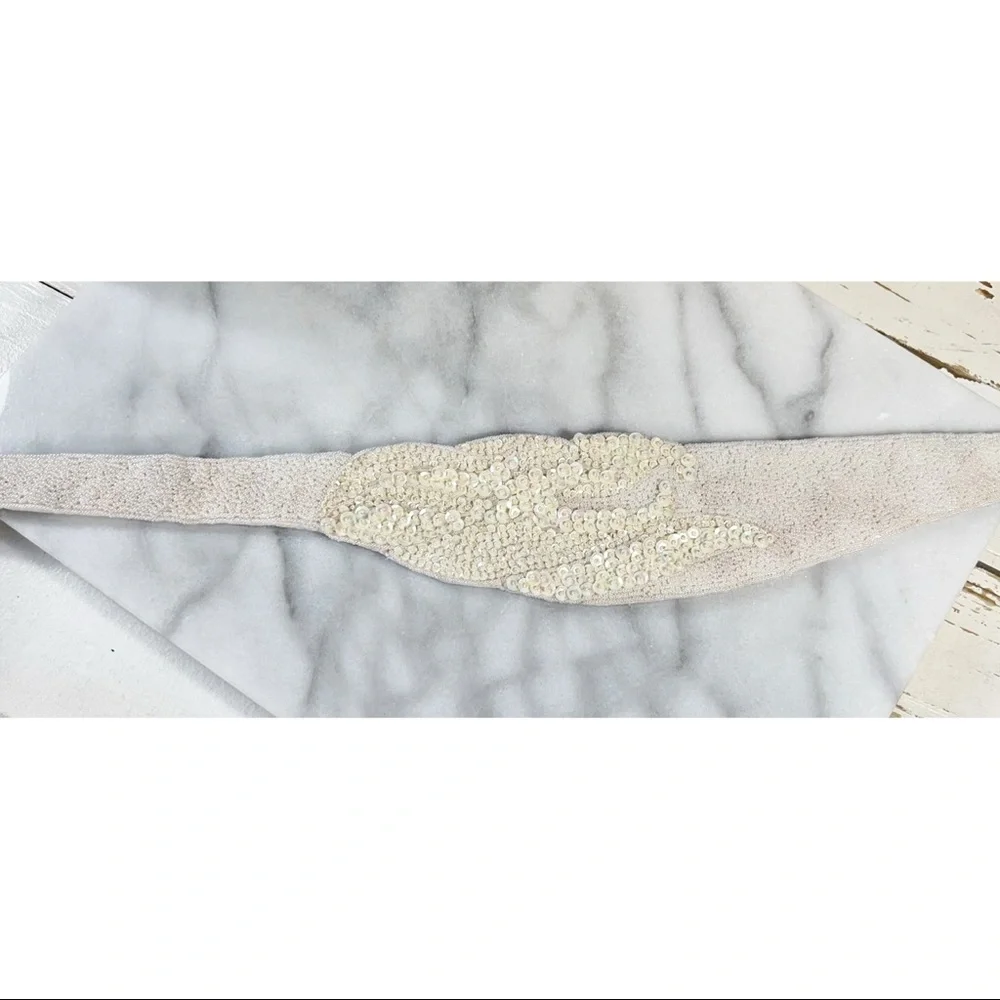 Christian Dior Vintage Hand Beaded & Sequin Intricate Belt